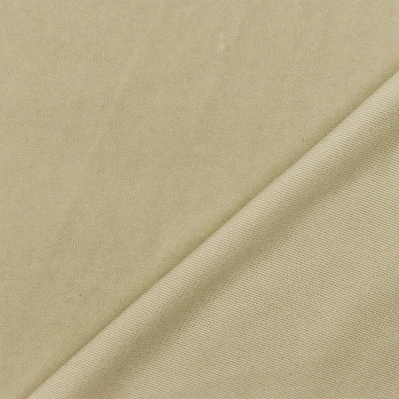 Fairy Beige Solid Stretch Poly Velvet Knit Fabric