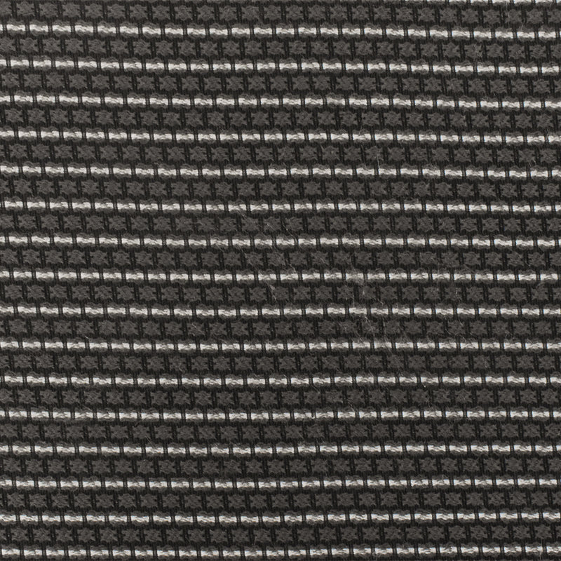 Charcoal Gray-Black Stripe Poly Acrylic Reversible Dobby Woven Fabric