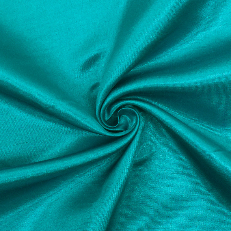 Crystal Teal Solid Poly Antique Satin Woven Fabric