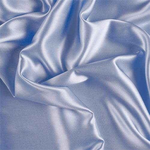 Runway Silks Steel Blue Silk Charmeuse Fabric - Reorderable