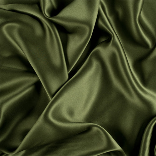 Runway Silks Grass Green Silk Charmeuse Fabric - Reorderable