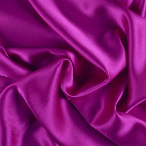 Runway Silks Magenta Silk Charmeuse Fabric - Reorderable