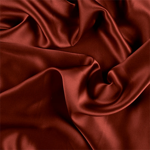 Runway Silks Rust Silk Charmeuse Fabric - Reorderable