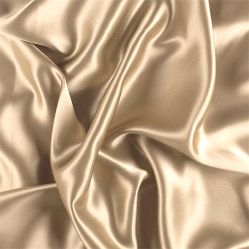 Runway Silks Antique Gold Silk Charmeuse Fabric - Reorderable