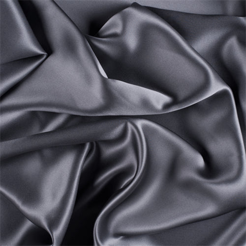 Runway Silks Gray Silk Charmeuse Fabric - Reorderable
