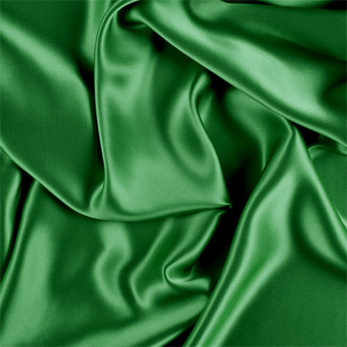 Runway Silks Green Silk Charmeuse Fabric - Reorderable