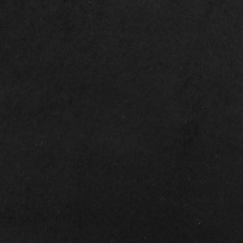 2 5/8 YD PC-Comfort Black Solid Wool Cotton Brushed Woven Jacketing Fabric