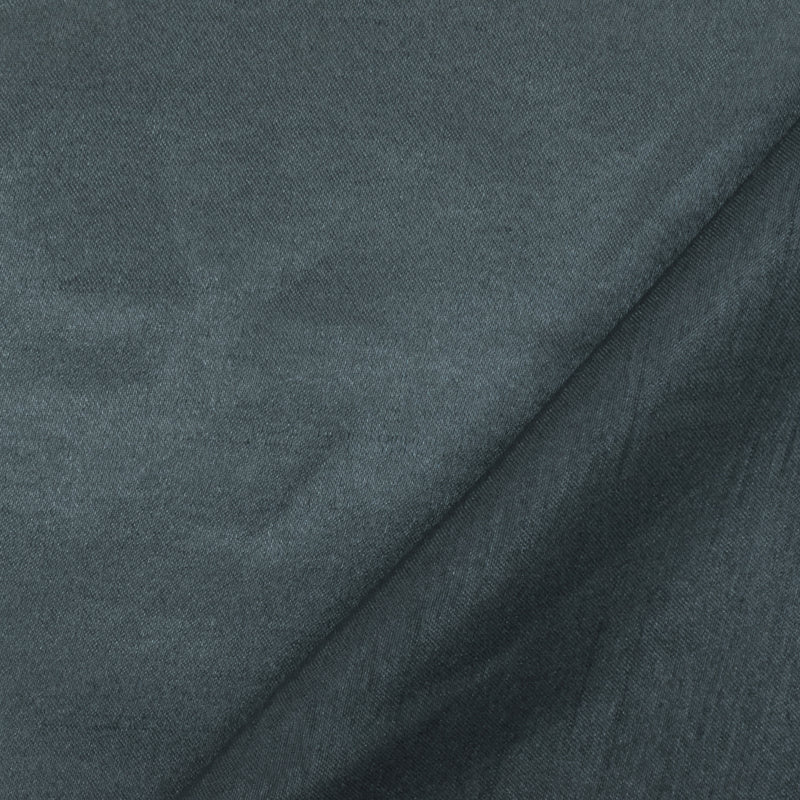 Deep Pearl Gray Solid Poly Antique Satin Woven Fabric
