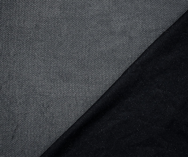 Black-Silver Poly Micro Dot Scallop Printed Mesh Knit Fabric