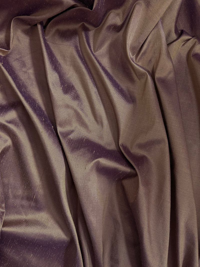 Iridescent Dark Gold Silk Dupioni Fabric