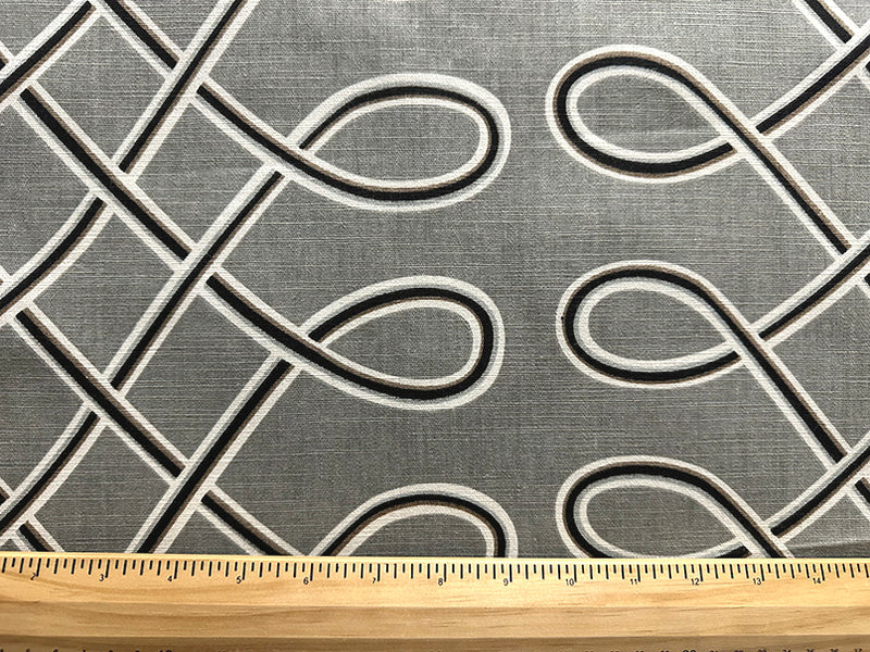 Grey Loop Cotton Linen Drapery Fabric