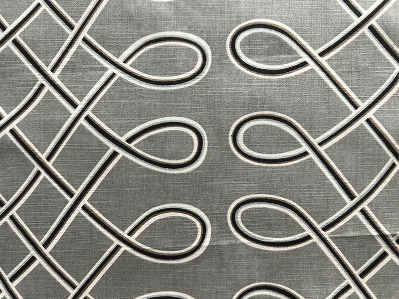 Grey Loop Cotton Linen Drapery Fabric