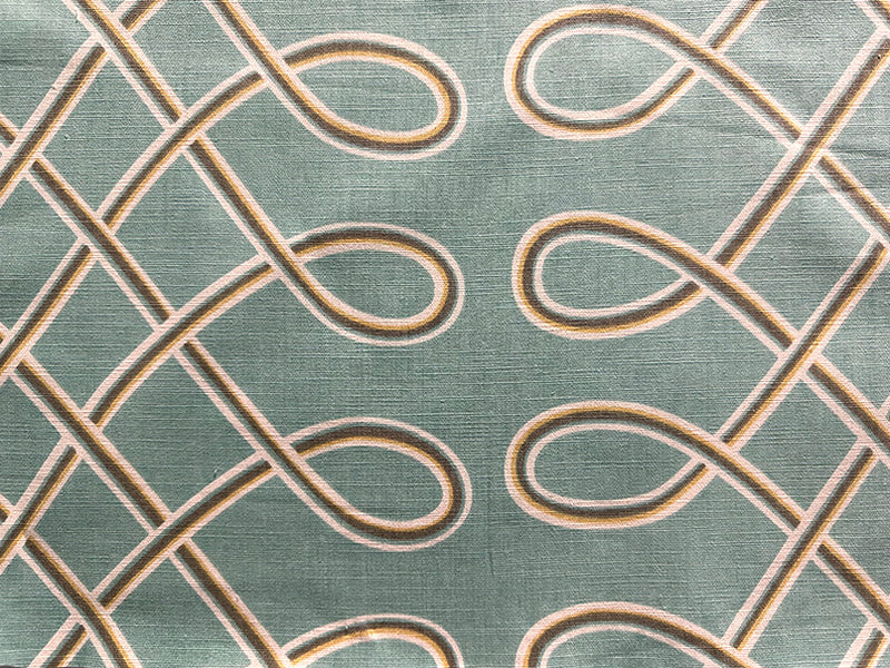 Sea Green Loop Cotton Linen Drapery Fabric