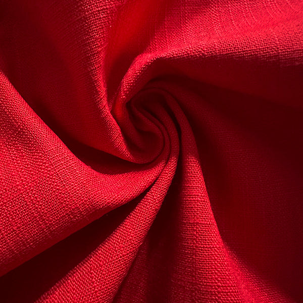 Rhapsody Red Cotton Linen Drapery Fabric