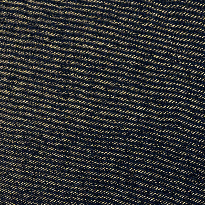 Navy Gold Metallic Stretch Denim Fabric