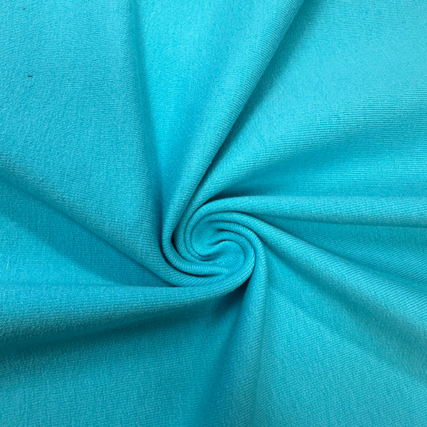 2 1/4 YD PC-Turquoise French Terry Knit Fabric