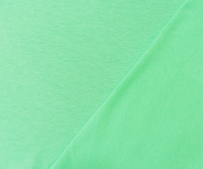 Mint Green Cotton Stretch Spandex Solid Jersey Knit Fabric