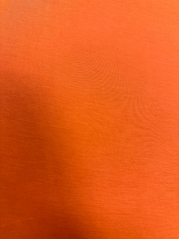 3 YD PC-Bright Orange Solid Rayon Spandex Jersey Knit Fabric