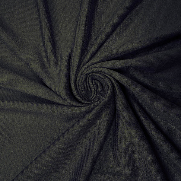 Dark Navy Blue Solid Rayon Spandex Jersey Knit Fabric