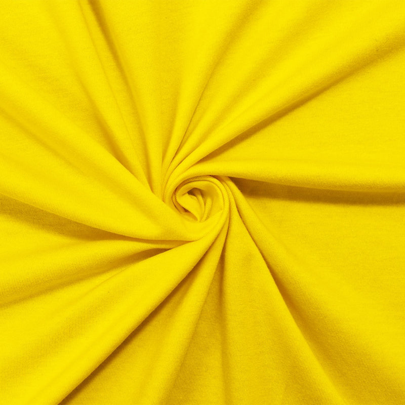 3 3/8 YD PC-Yellow Cotton Stretch Spandex Solid Jersey Knit Fabric