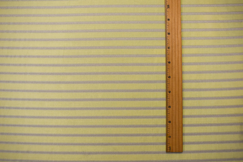 Yellow-Ivory Poly Stretch Spandex Horizontal Stripe Slinky Knit Fabric