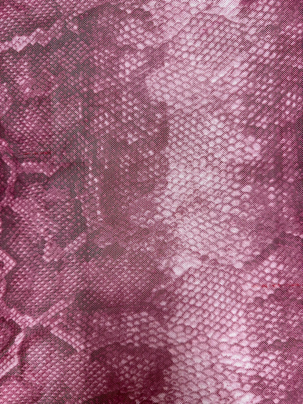 Magenta Multi Snakeskin Print Stretch Mesh Fabric