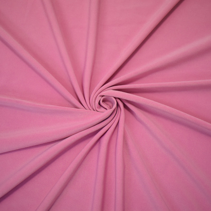 Pink Poly Stretch Spandex Solid Semi-Sheer ITY Knit Fabric
