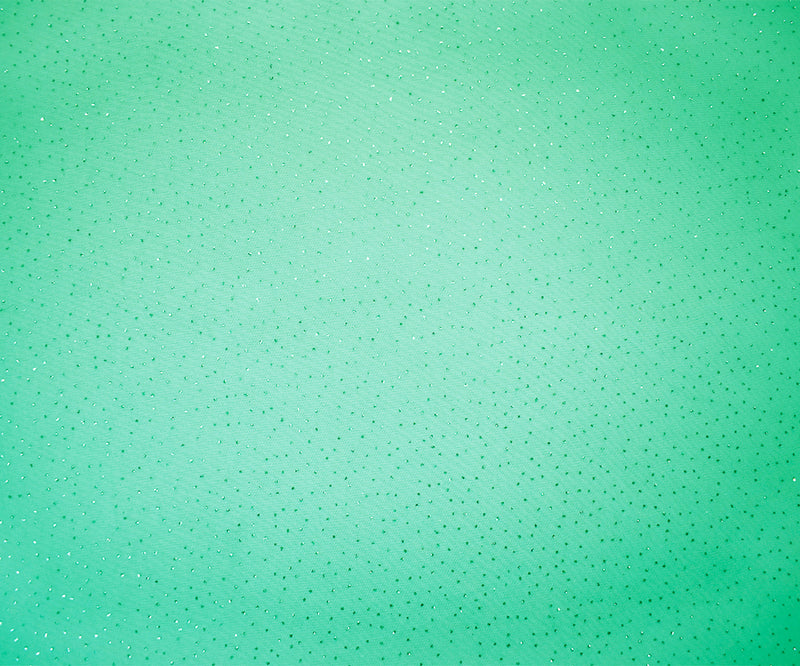 Pastel Teal Polyester Metallic Sparkle Dot Mesh Knit Fabric