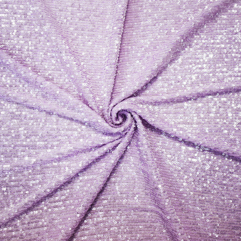 3 YD PC-Lavender Nylon Blend Sequined Stretch Spandex Mesh Knit Fabric