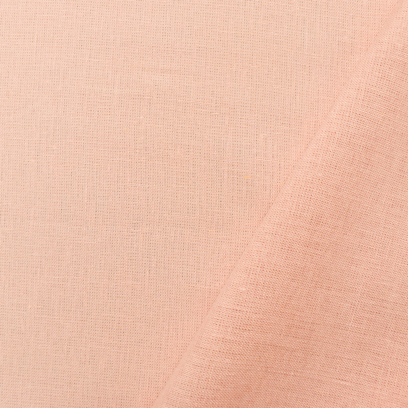 Peach Linen Solid Woven Fabric