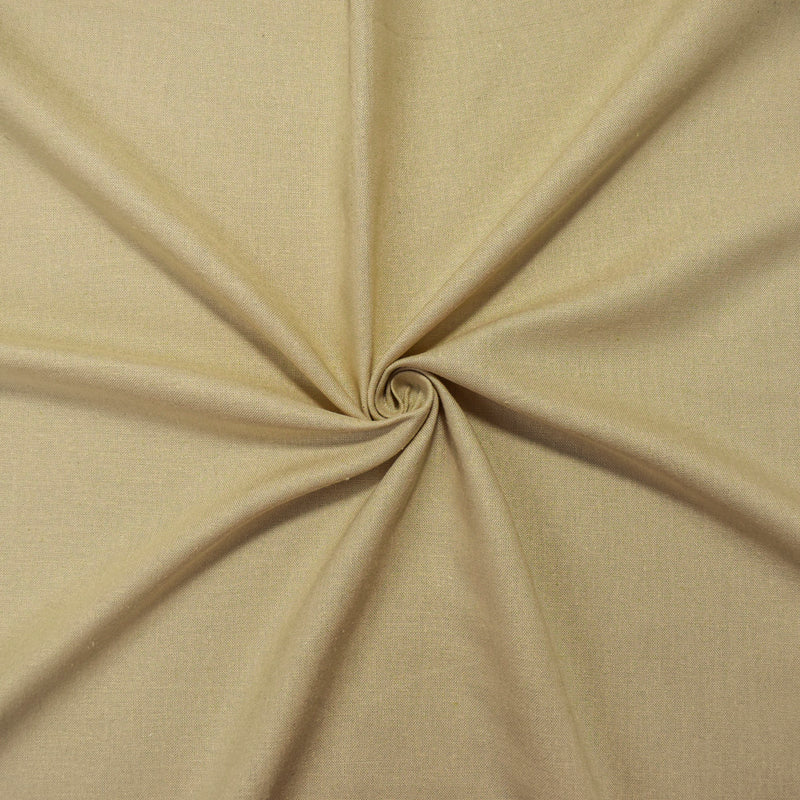 3 1/2 YD PC-Natural Beige Viscose-Linen Solid Linen Look Woven Fabric