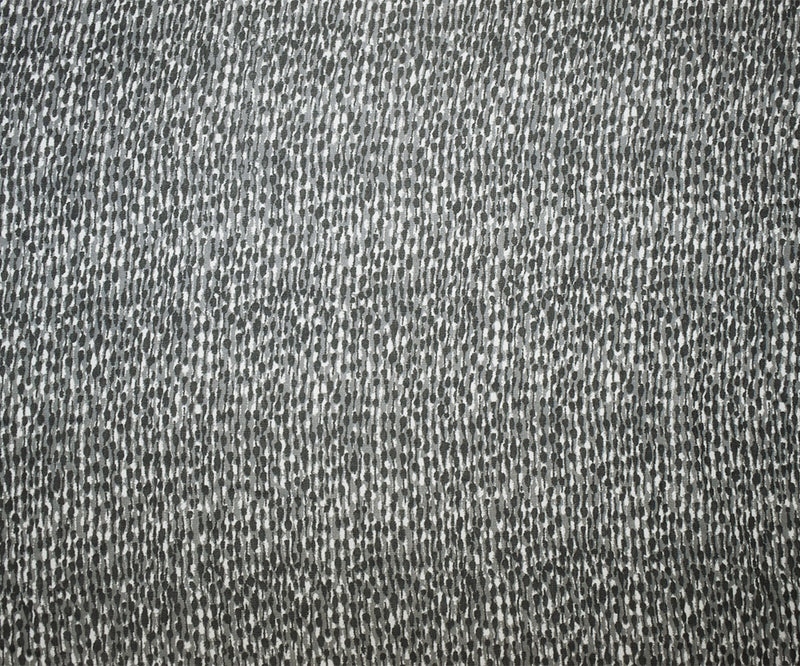 Black-Gray-Ivory Poly Abstract Spots Printed Chiffon Woven Fabric