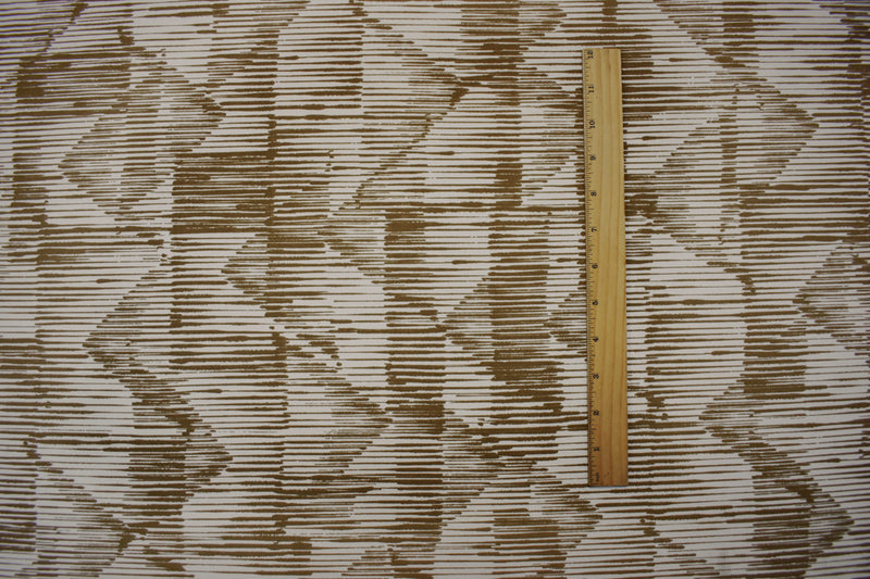 Brown-Beige Poly Abstract Printed Stretch ITY Jersey Knit Fabric