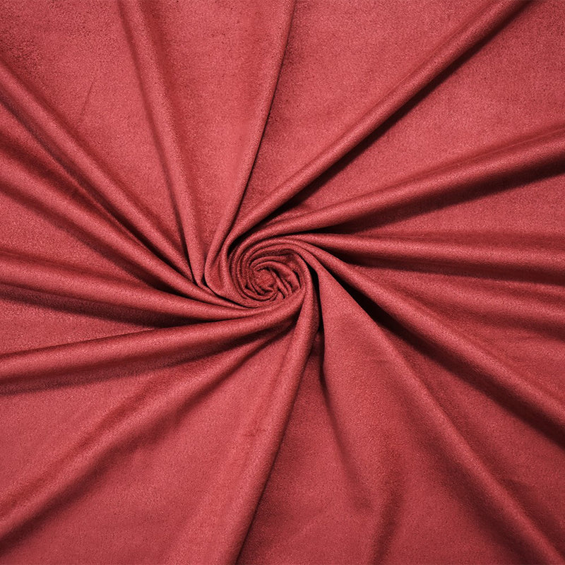 Red Stretch Spandex Solid Microsuede Knit Fabric