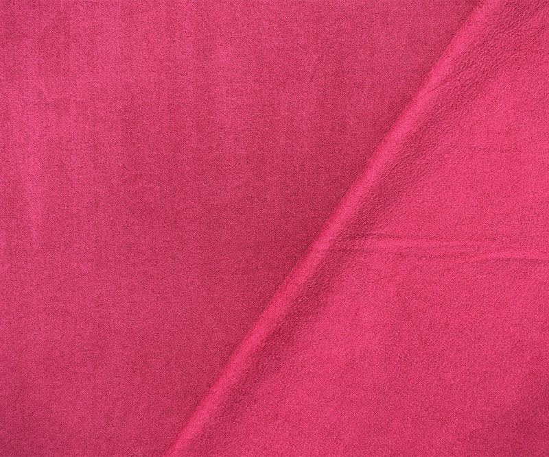 Pink Stretch Spandex Solid Microsuede Knit Fabric