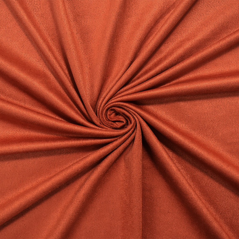 Orange Stretch Spandex Solid Microsuede Knit Fabric