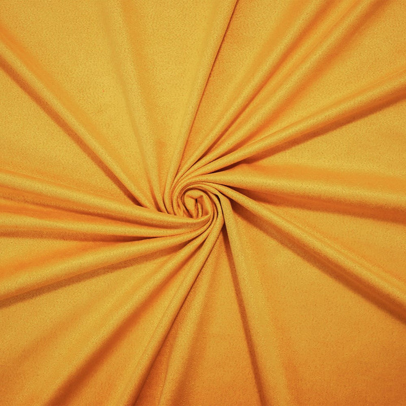 Yellow Stretch Spandex Solid Microsuede Knit Fabric