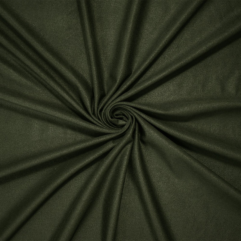 Deep Green Stretch Spandex Solid Microsuede Knit Fabric