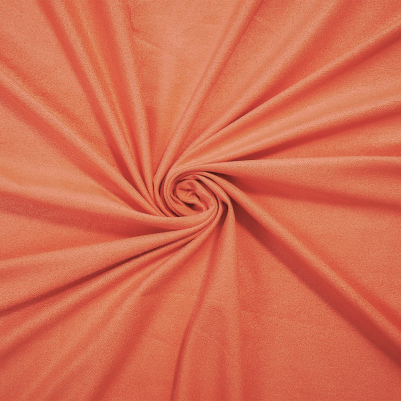 Peach Orange Stretch Spandex Solid Microsuede Knit Fabric