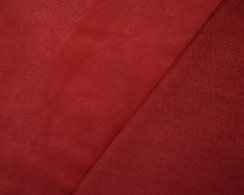 Red Stretch Spandex Solid Microsuede Knit Fabric