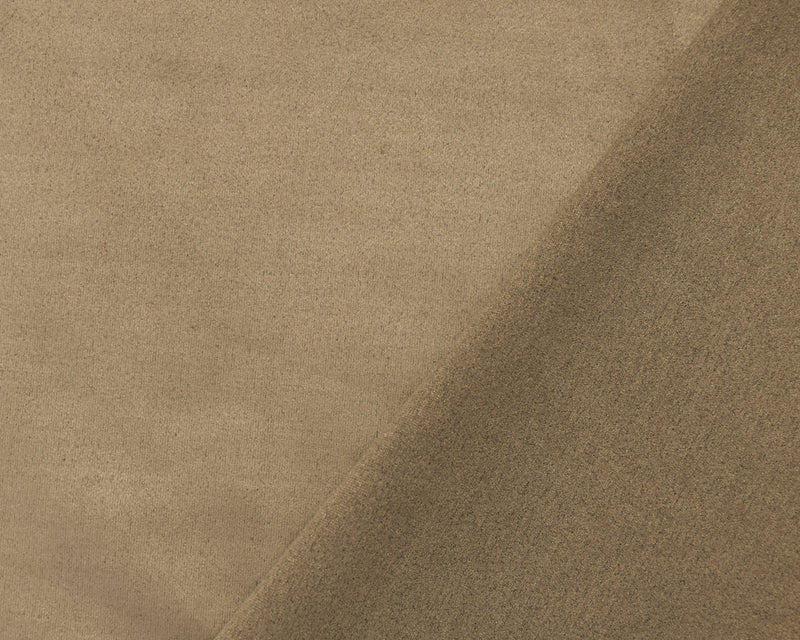 2 7/8 YD PC-Brown Stretch Spandex Solid Microsuede Knit Fabric
