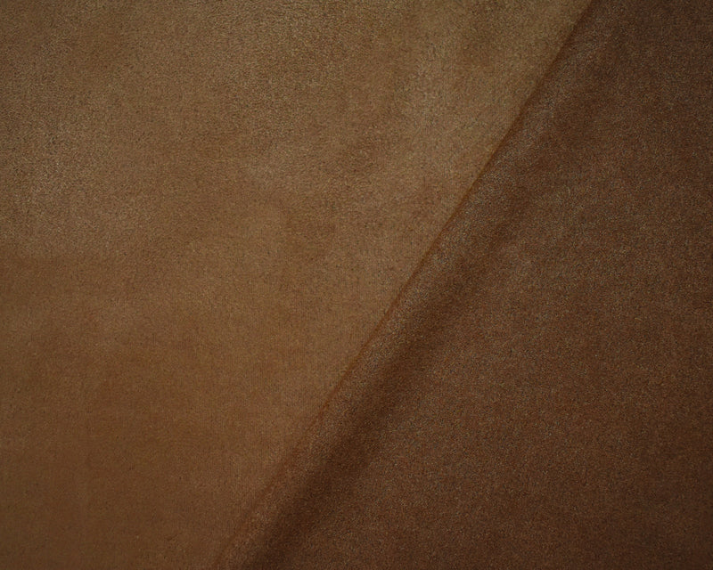 4 3/8 YD PC-Brown Stretch Spandex Solid Microsuede Knit Fabric