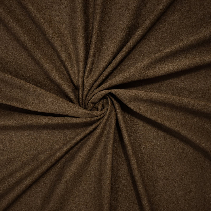 Dark Brown Stretch Spandex Solid Microsuede Knit Fabric