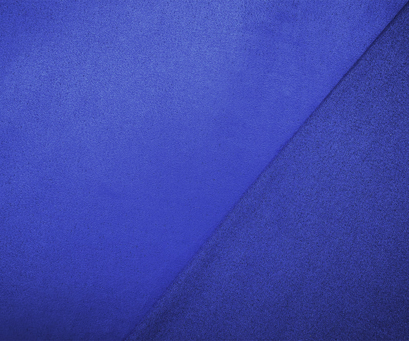 Blue Stretch Spandex Solid Microsuede Knit Fabric