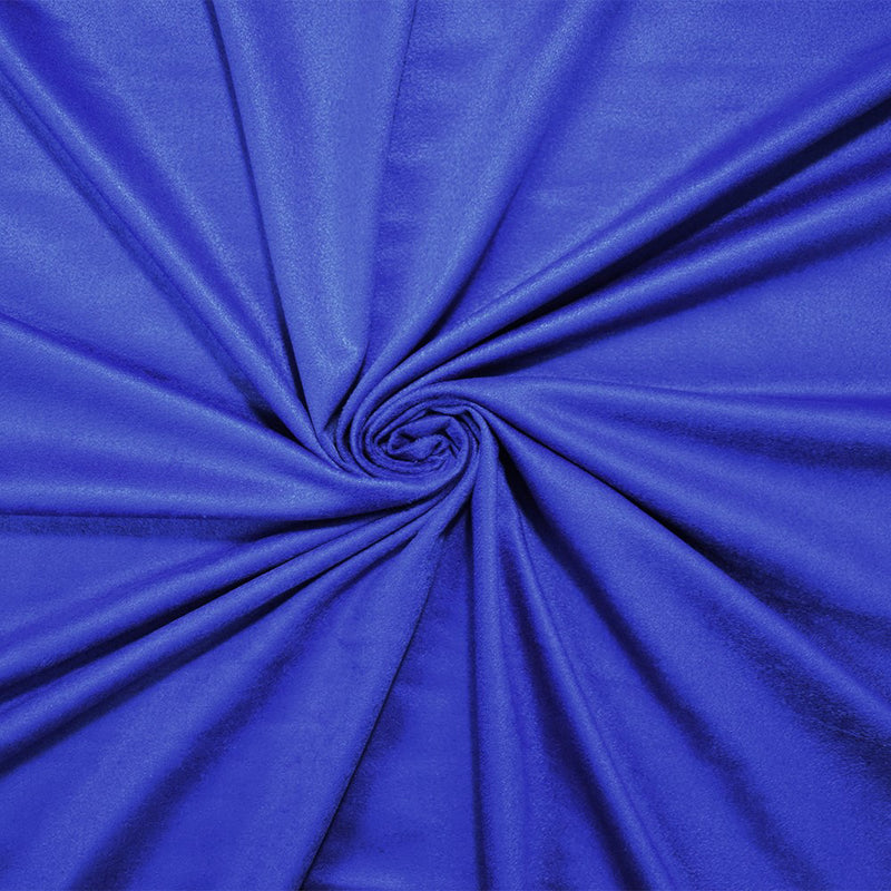 Blue Stretch Spandex Solid Microsuede Knit Fabric