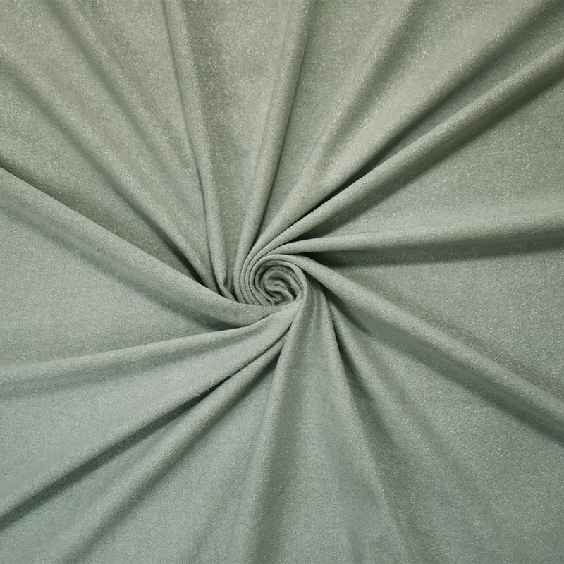 Gray Stretch Spandex Solid Microsuede Knit Fabric