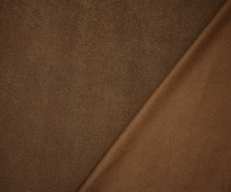1 5/8 YD PC-Brown Stretch Spandex Solid Microsuede Knit Fabric