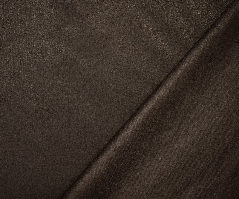 Deep Brown Stretch Spandex Solid Microsuede Knit Fabric
