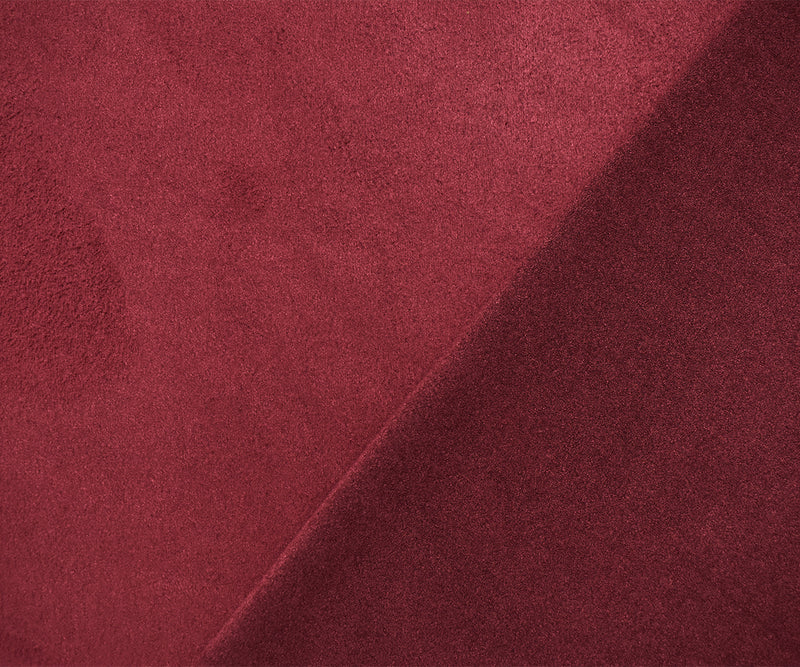 Dark Red Stretch Spandex Solid Microsuede Knit Fabric