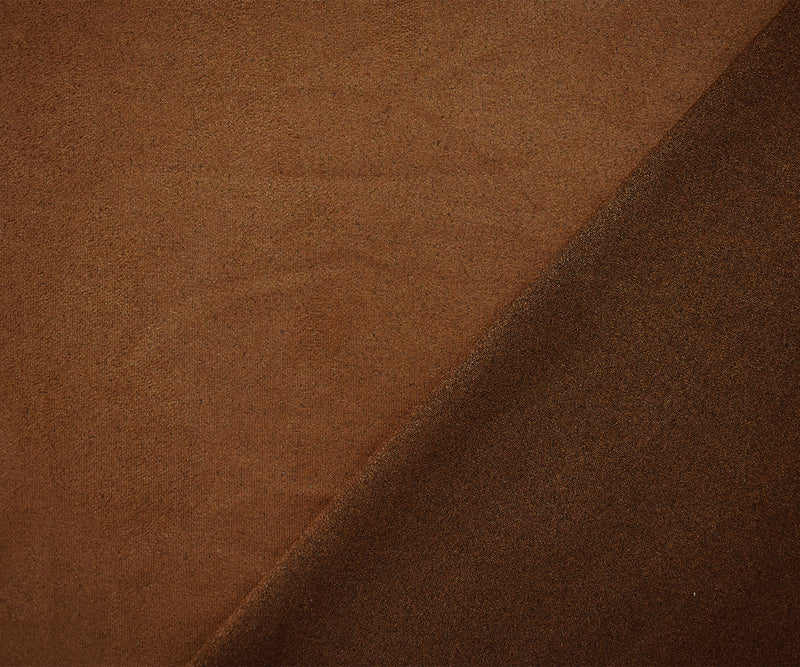 Brown Stretch Spandex Solid Microsuede Knit Fabric